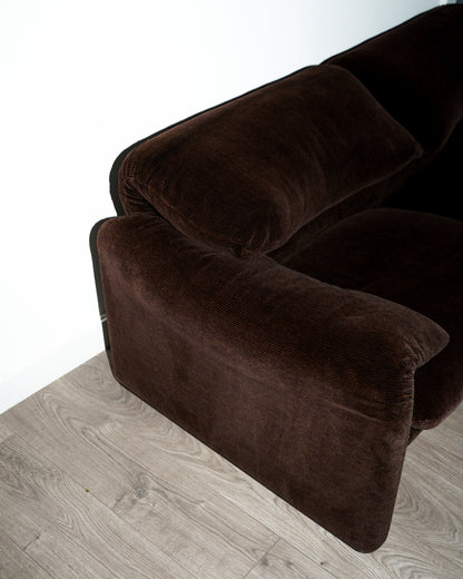 Brown Two Seater Maralunga Sofa – Cassina