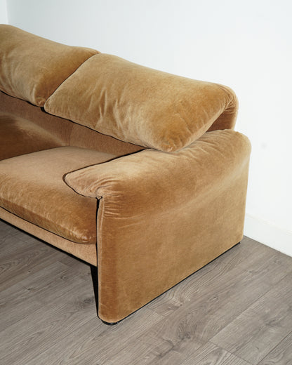 Light Brown Two Seater Maralunga Sofa – Cassina