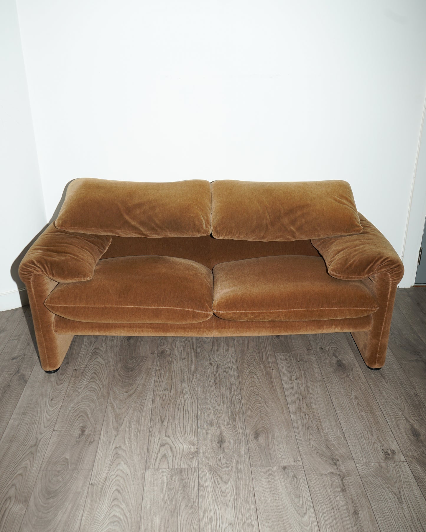 Light Brown Two Seater Maralunga Sofa – Cassina